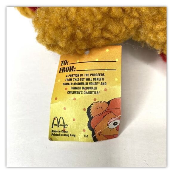 Vintage 1987 Mcdonald's Baby Fozzie Bear Muppets Christmas Plush Toy Jim Henson - Picture 7 of 9